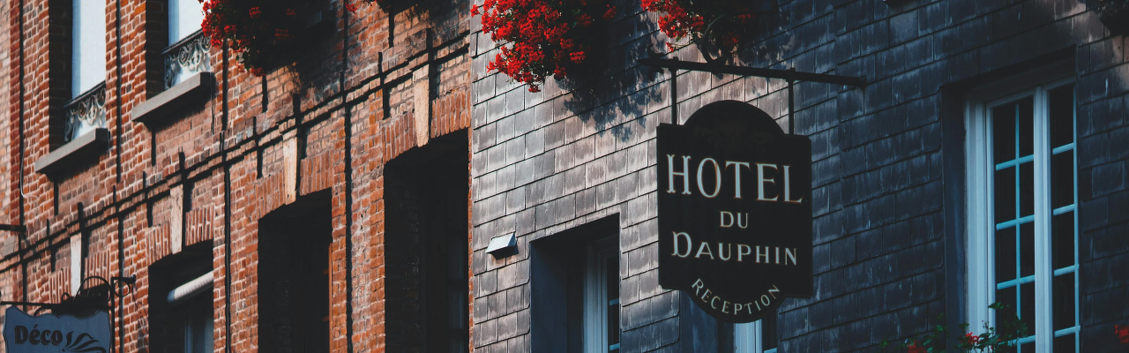 Hotel sign on the facade