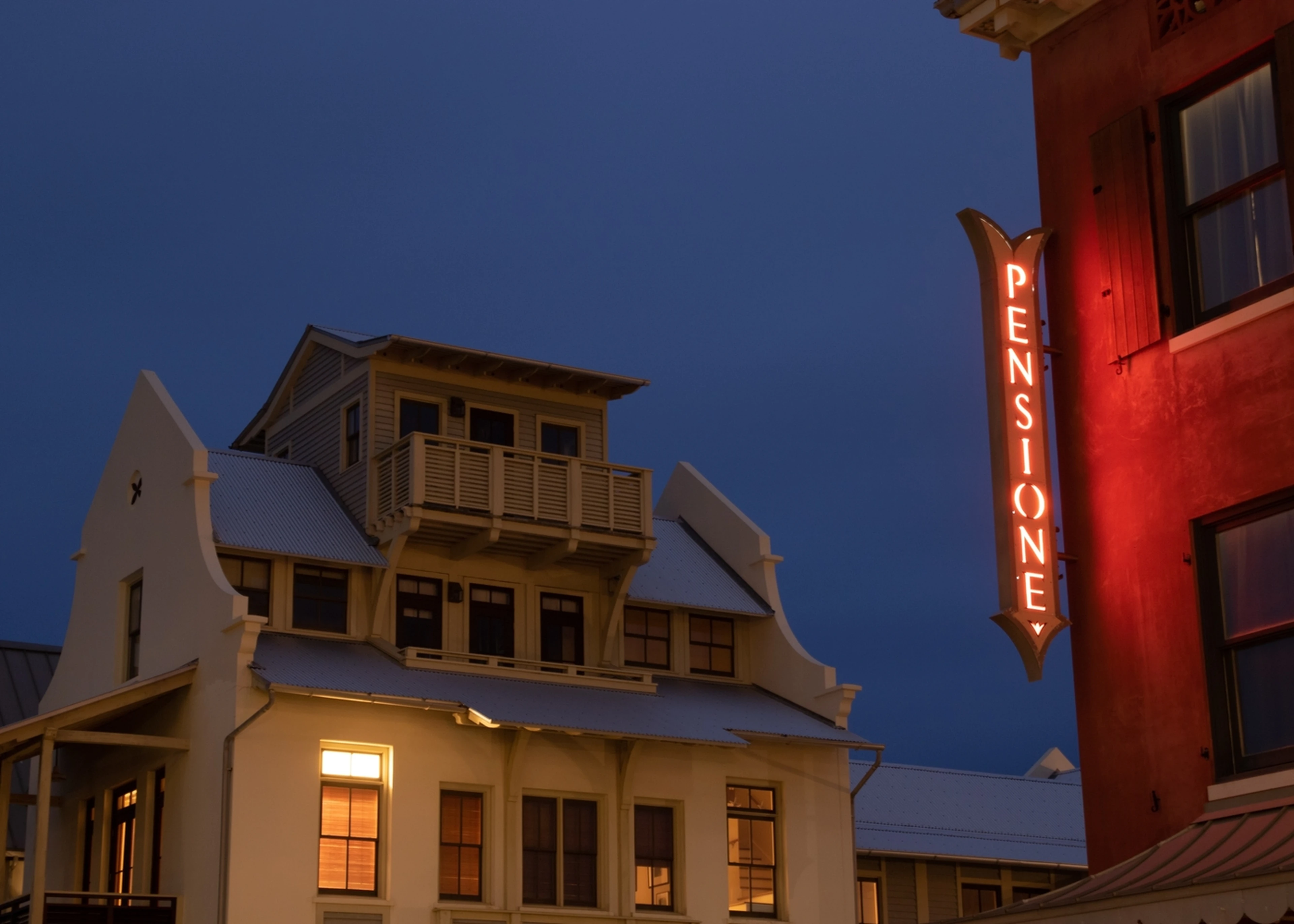 pensione at dusk