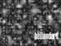 Blurry grayscale image with abstract patterns and the word "heilandart" in bold white text.