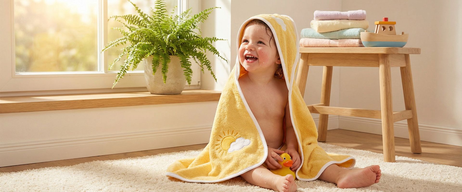Premium Kinder Kapuzentücher aus weichem Frottee von Weberei Pahl