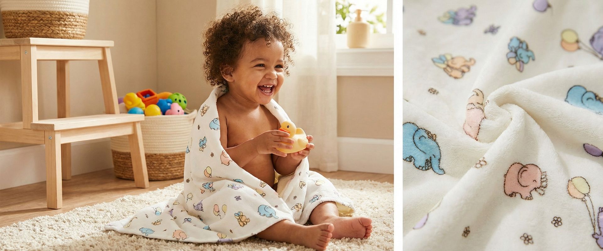 Kuschelige Premium Kinder Frotteedecke der Weberei Pahl