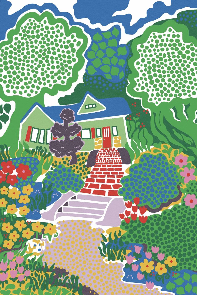 Postcard Invitation Illustration  by Nika Winn.