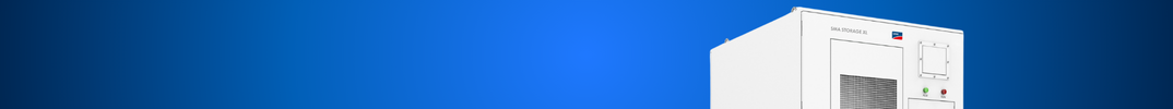 SMA Storage XL large-scale battery energy storage system (ESS) on a blue gradient background for ESTG energy storage category.