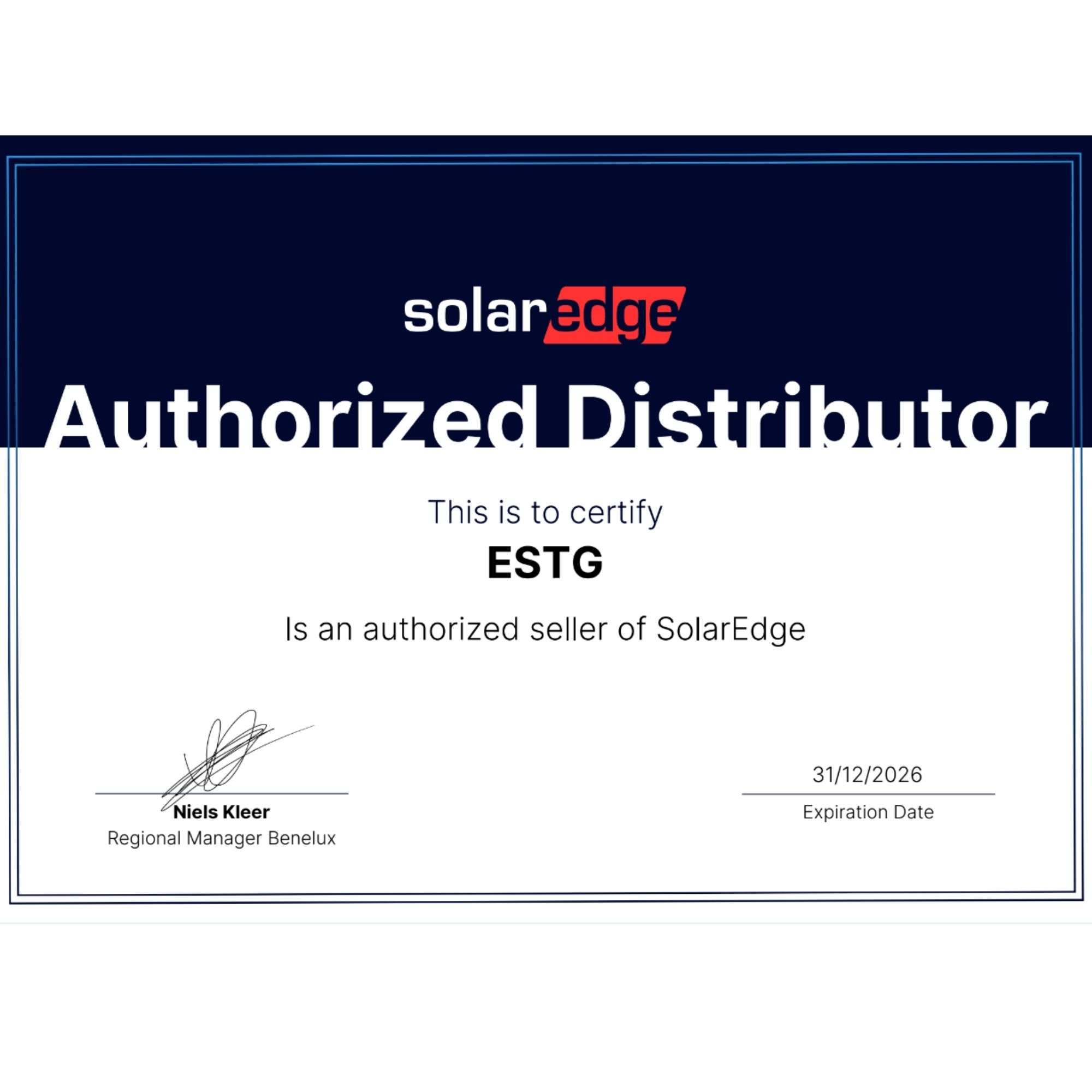 ESTG authorized distributor sedg