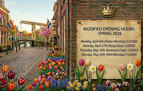 Modified opening hours: Spring Holidays 2026