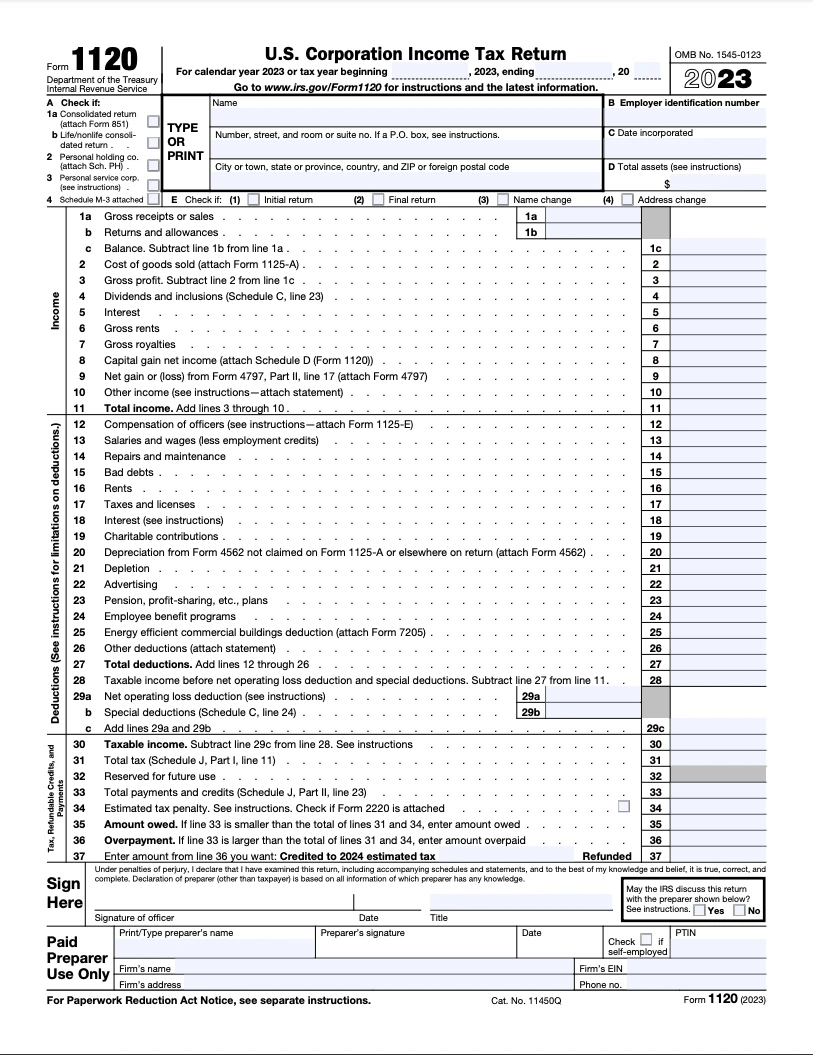 Form 1120