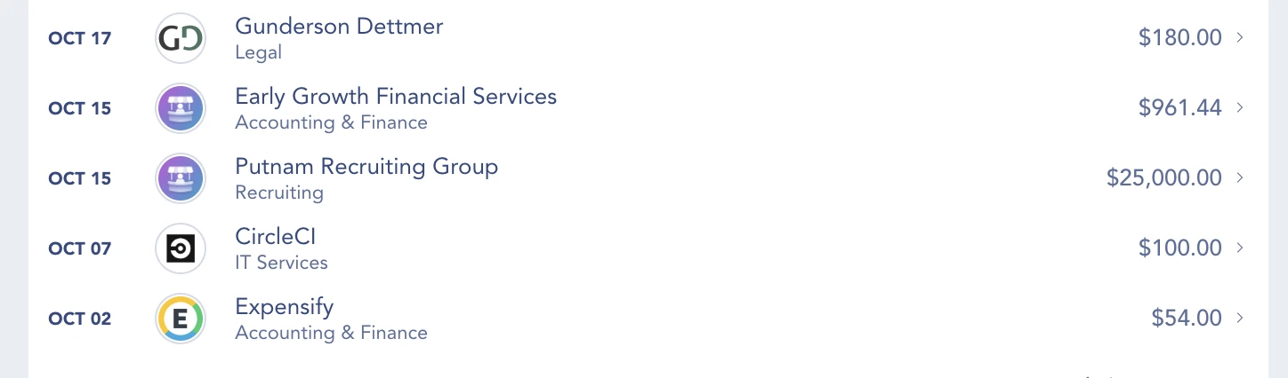 Transaction List
