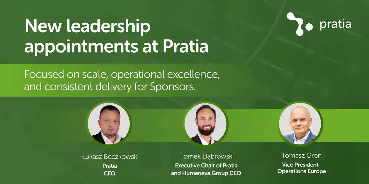 New leadership appointments at Pratia - Łukasz Bęczkowski, Tomek Dąbrowski, Tomasz Groń