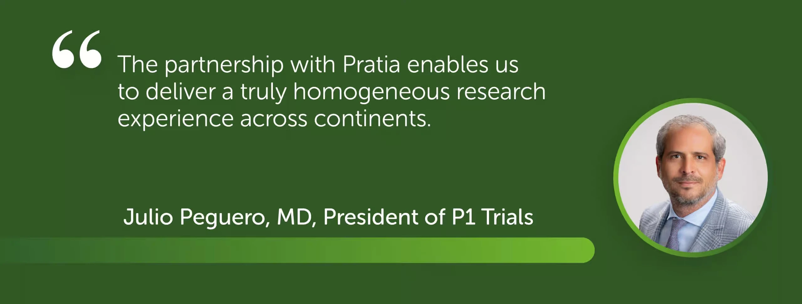 Quote by Julio Peguero, President of P1 Trails