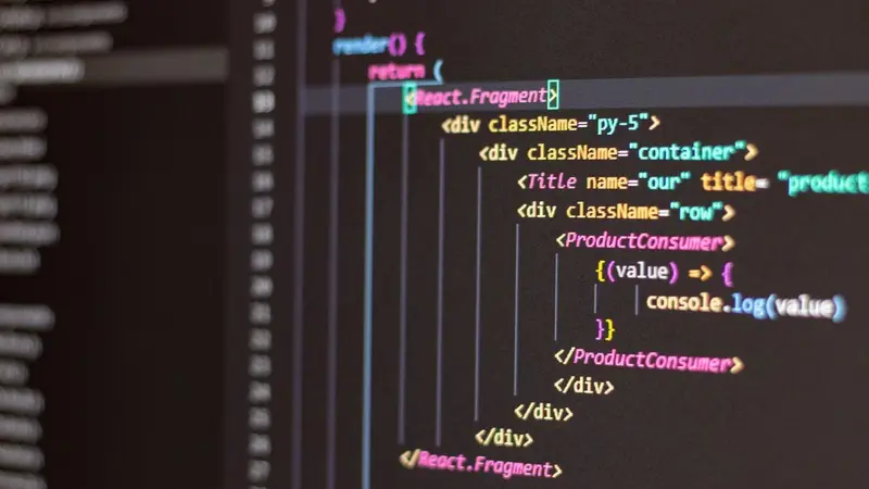 Lines of code on a dark editor screen