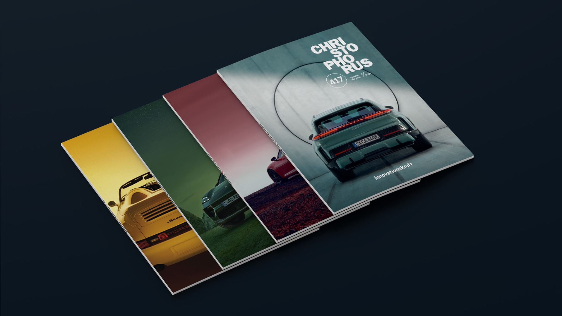 Various issues of the Porsche magazine Christophorus