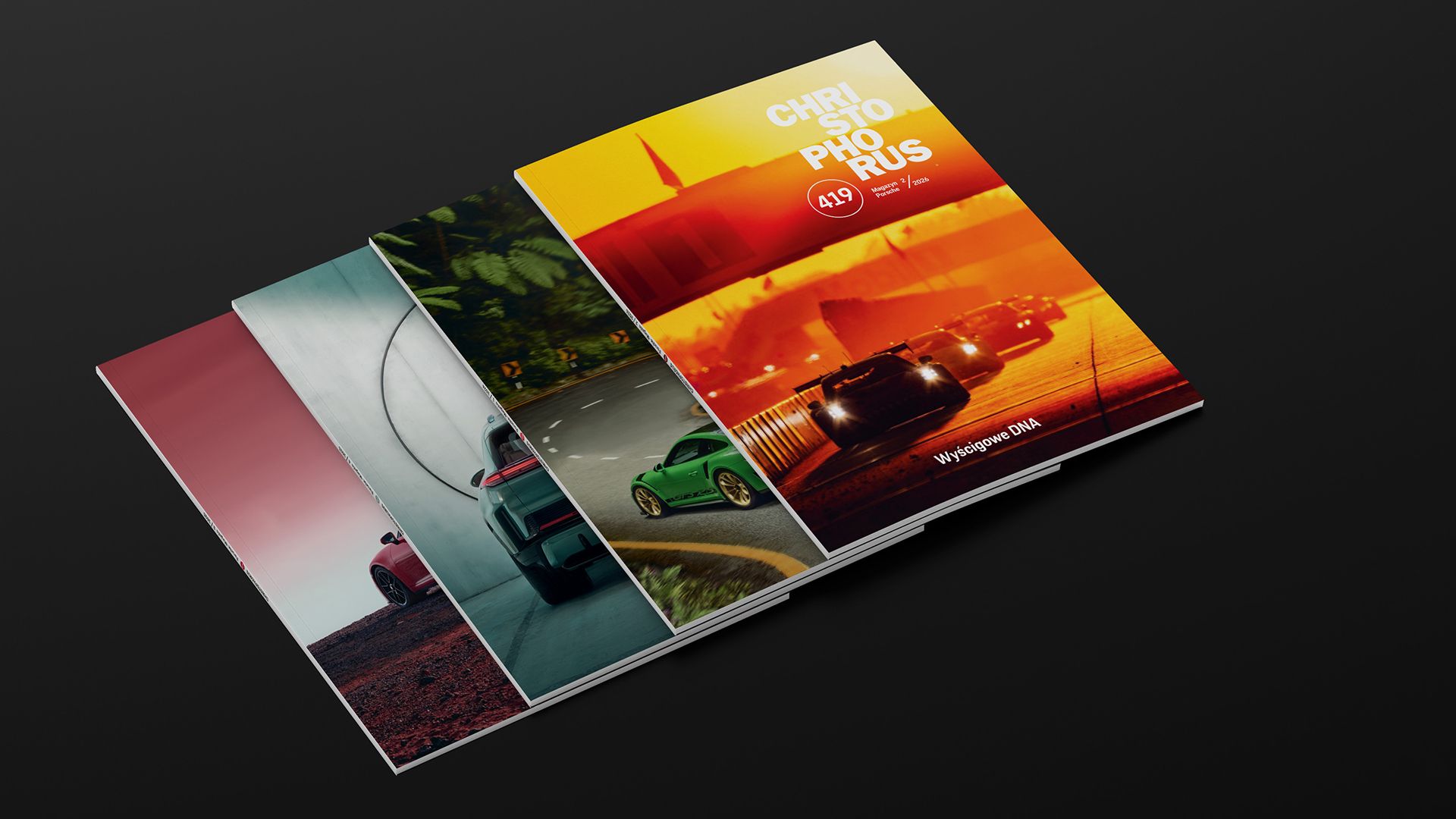 Various issues of the Porsche magazine Christophorus