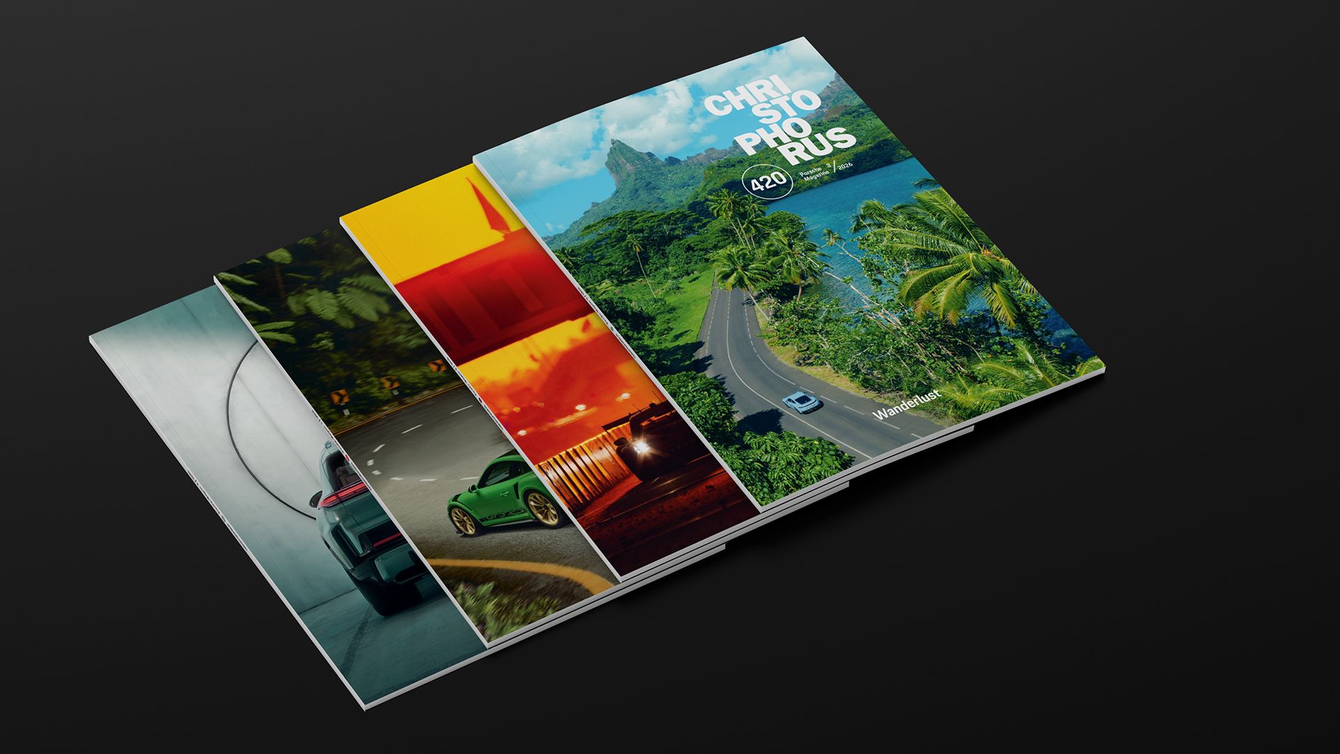 Various issues of the Porsche magazine Christophorus