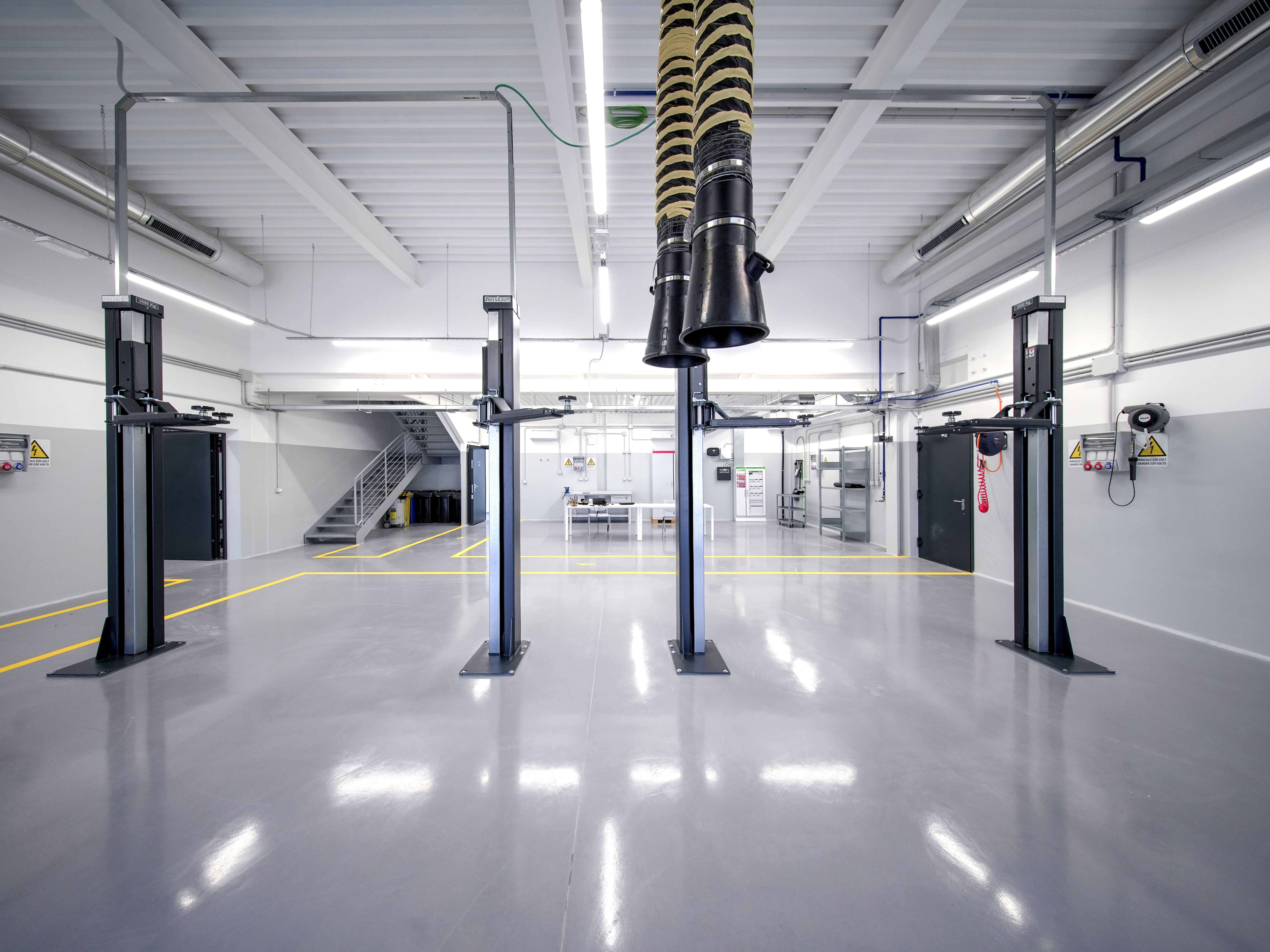 Interiors of a mechanical workshop