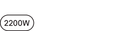 Symbol mit 2200 W.