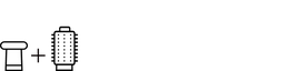 Icon showing drying nozzle and oval brush attachment.
