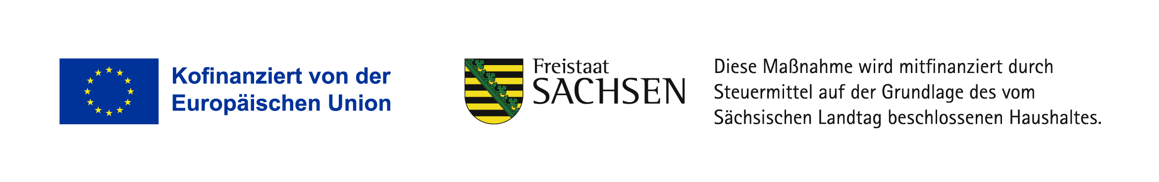 Kofinanziert von der Europäischen Union. Diese Maßnahme wird mitfinanziert durch Steuermittel auf der Grundlage des vom Sächischen Landtag beschlossenen Haushaltes