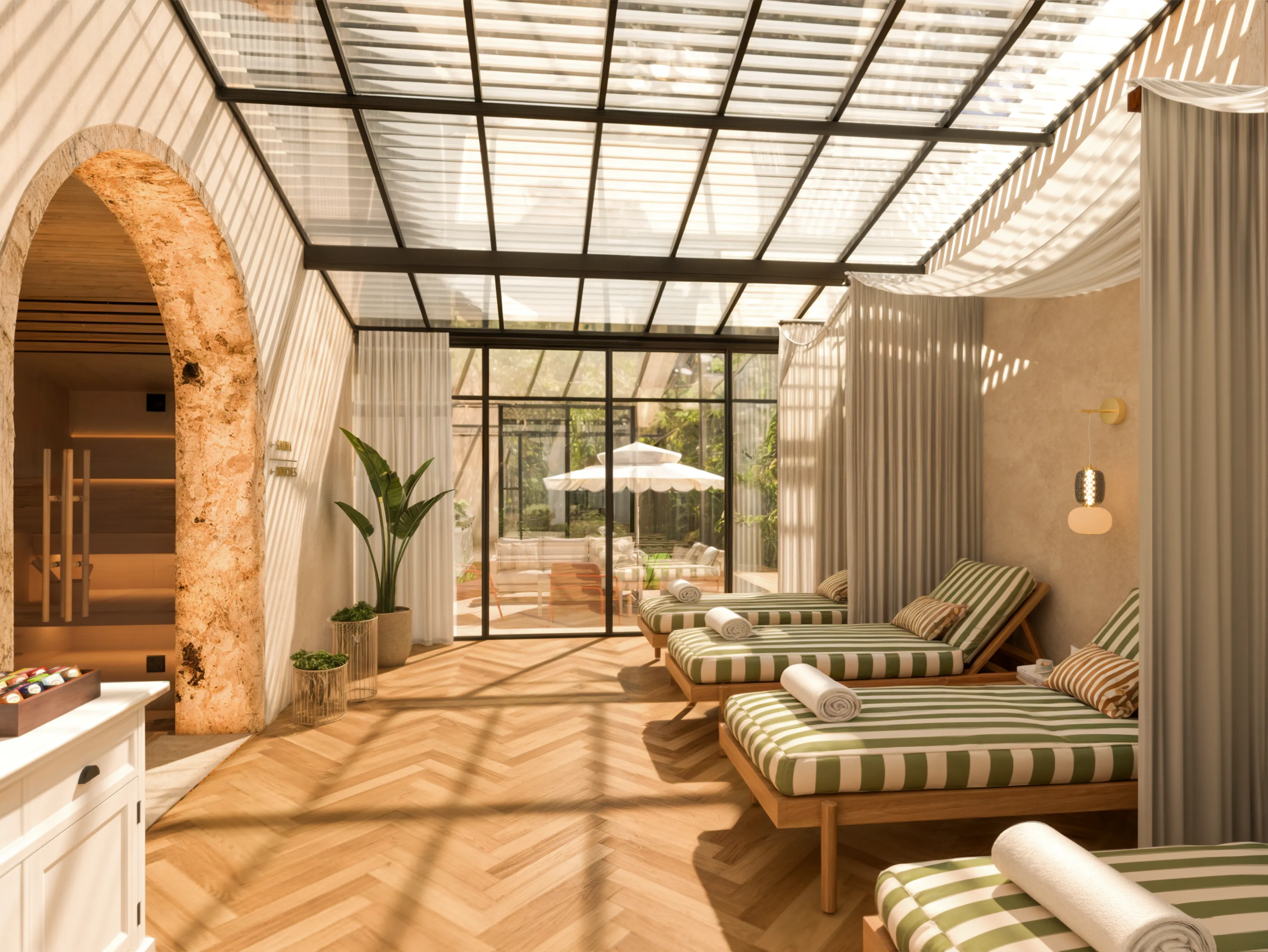 Tisanerie spa sous verriere