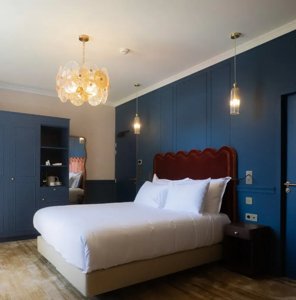 Intérieur d'une chambre au Château du Portereau