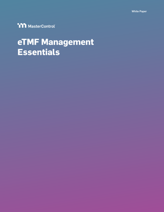 Cover Image of eTMF Management Essentials Document