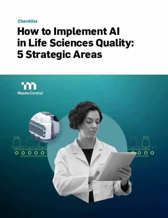 Cover Image of How to Implement AI in Life Sciences Quality: 5 Strategic Areas Document