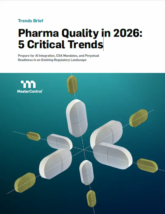 Cover Image of Pharma Quality in 2026: 5 Critical Trends Document