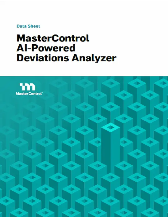Cover Image of MasterControl AI-Powered Deviations Analyzer Document