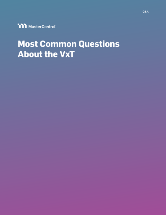 Cover Image of Most Common Questions About the VxT Document