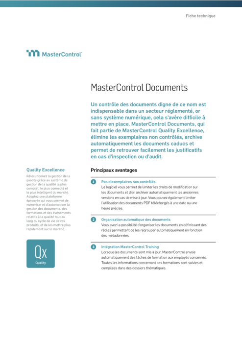 Cover Image of MasterControl Documents  Document