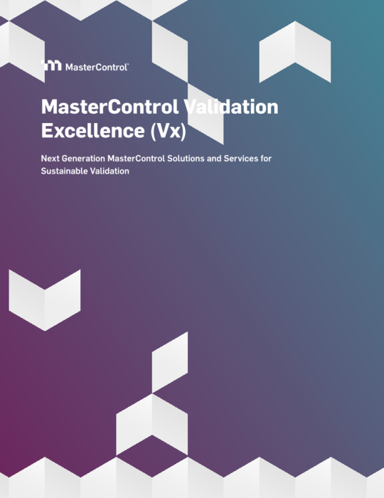 Cover Image of MasterControl Validation Excellence (Vx) Document