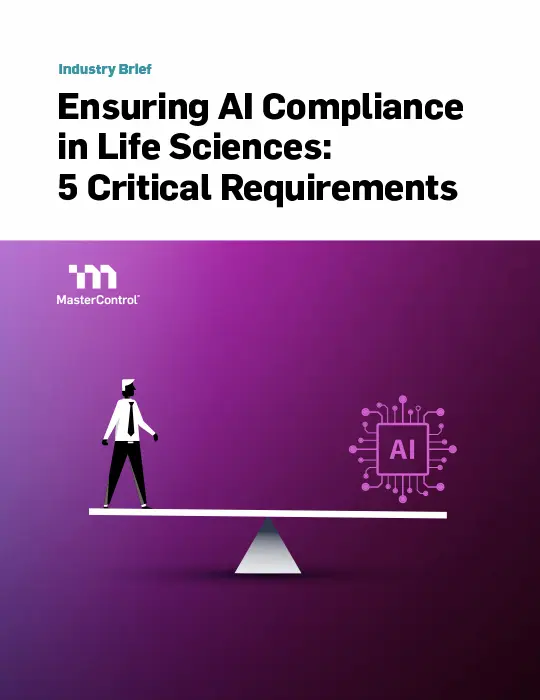 Cover Image of Ensuring AI Compliance in Life Sciences: 5 Critical Requirements Document