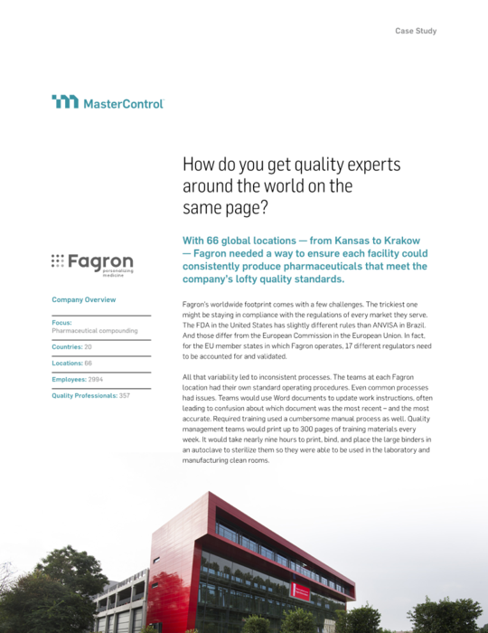 Cover Image of Fagron Case Study Document