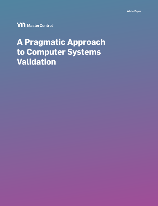 Cover Image of A Pragmatic Approach to Computer Systems Validation Document