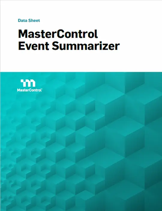 Cover Image of MasterControl Event Summarizer Document