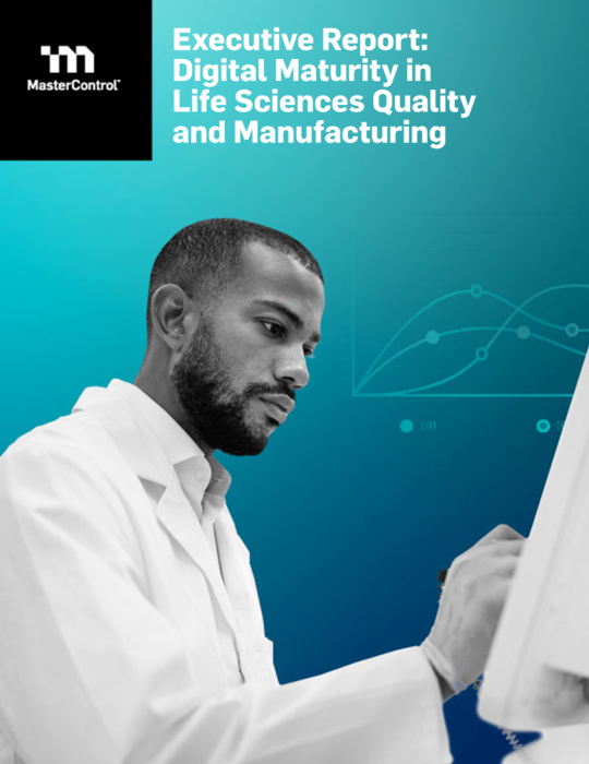 Cover Image of Executive Report: Digital Maturity in Life Sciences Quality and Manufacturing Document