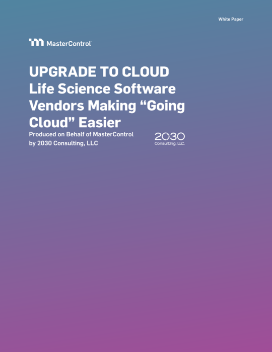 Cover Image of Upgrade to Cloud - Life Science Software Vendors Document