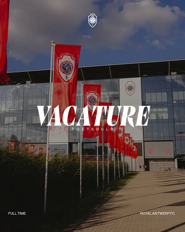 RAFC zoekt fulltime poetshulp bij Royal Antwerp FC