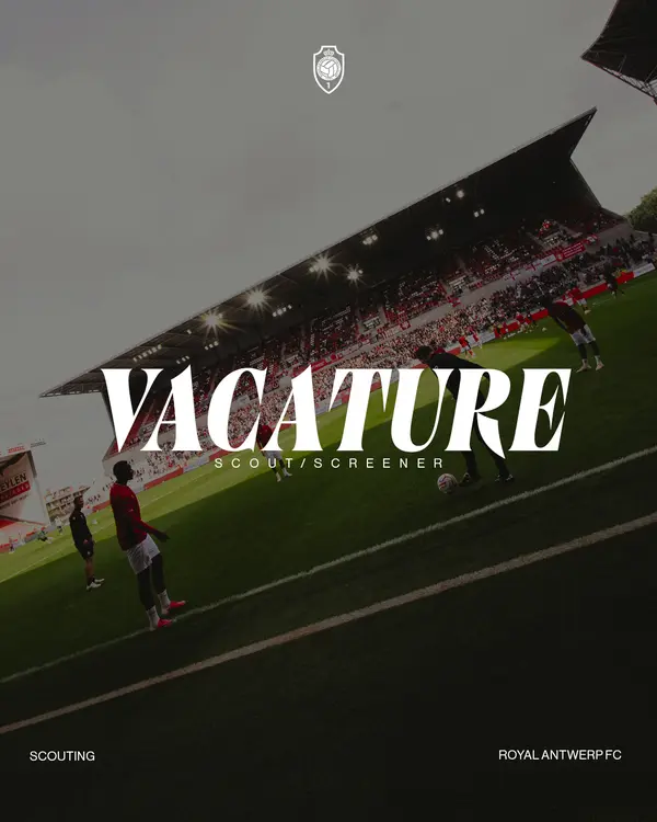 RAFC zoekt Scout/Screener bei Royal Antwerp FC