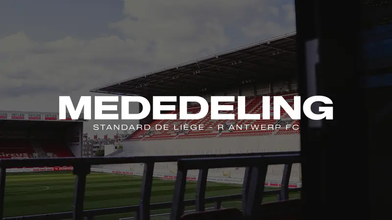 Mededeling RAFC over uitmatch tegen Standard