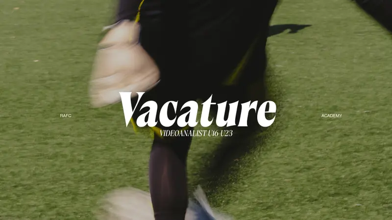 RAFC Academy is op zoek naar een Videoanalist U16-U23