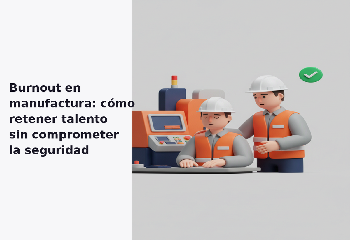 Burnout en manufactura: cómo retener talento sin comprometer la seguridad