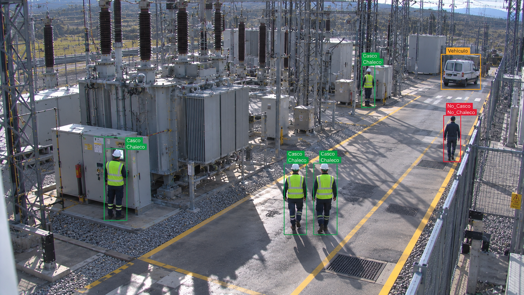 Vigilancia PPE en subestación eléctrica