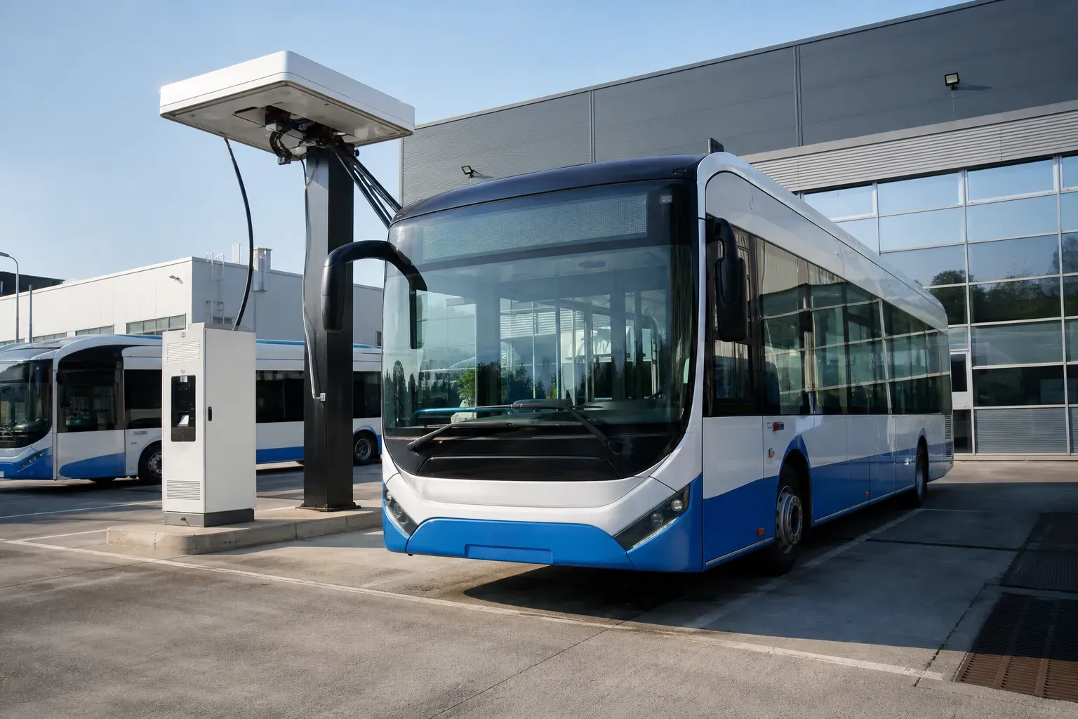 electric bus European city depot fleet