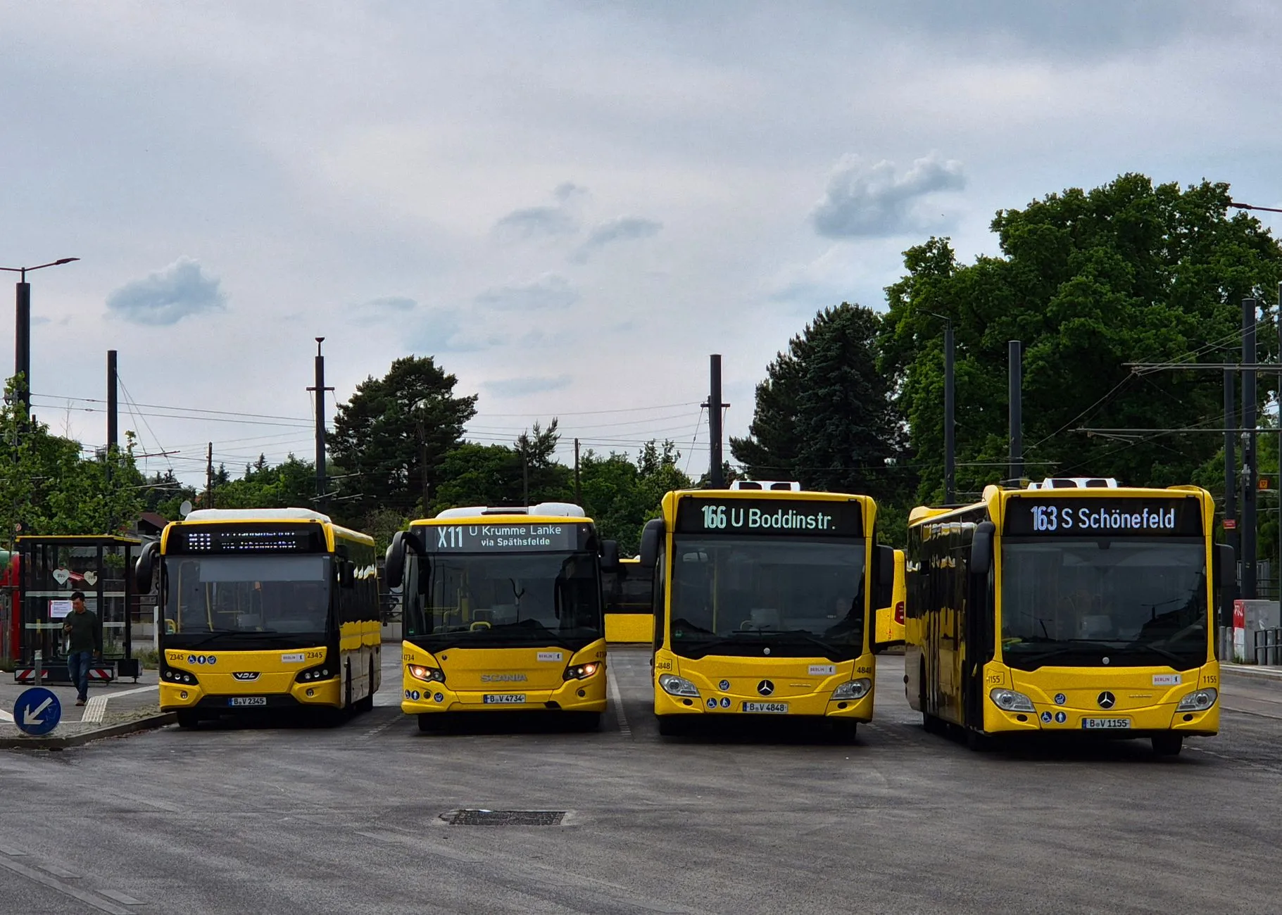german coach bus depot fleet lineup munich
