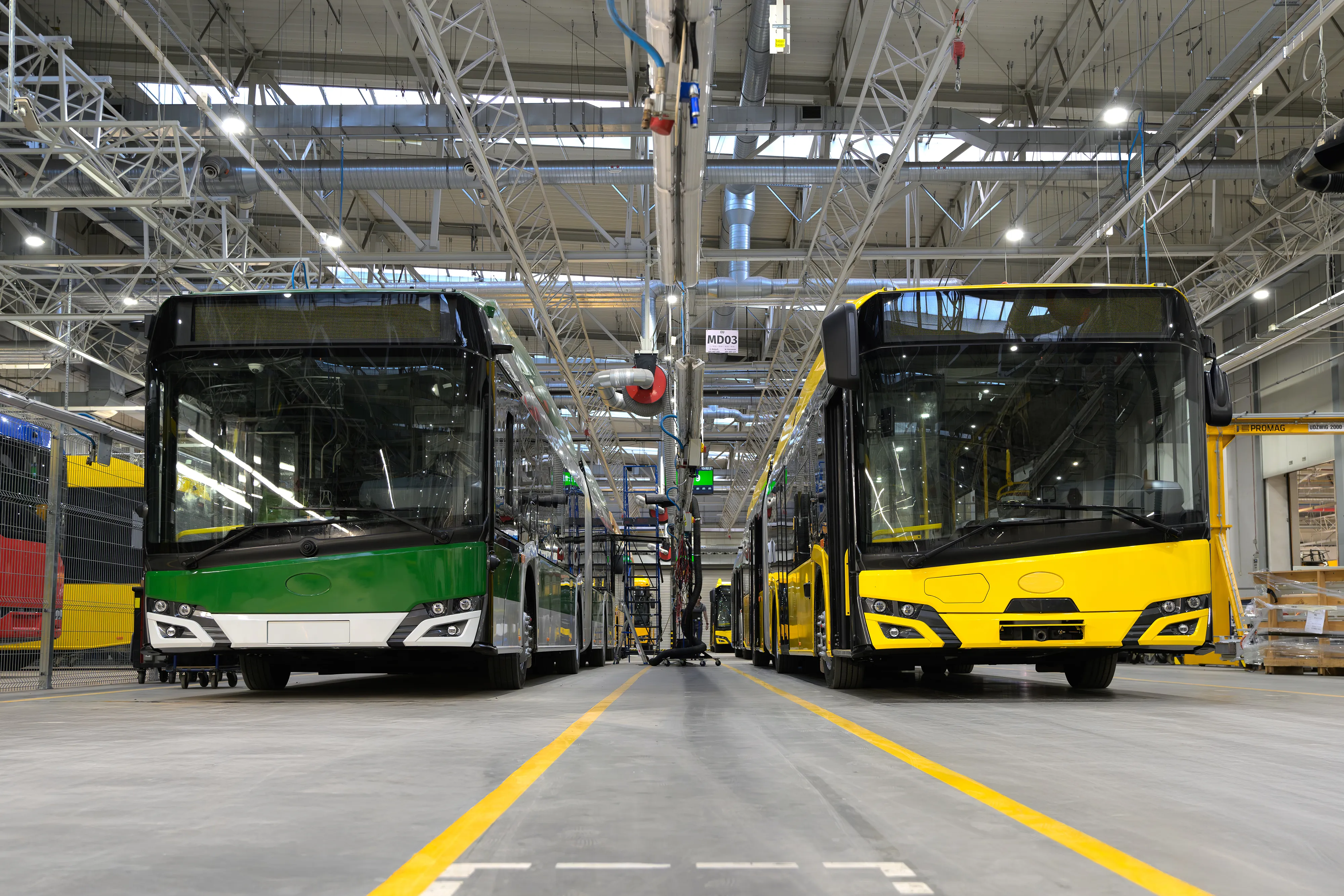 Solaris assembly hall interior at Bolechowo, the production site that is being expanded