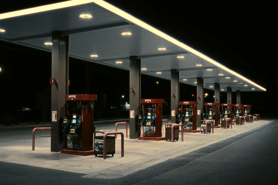 diesel fuel pump truck highway depot