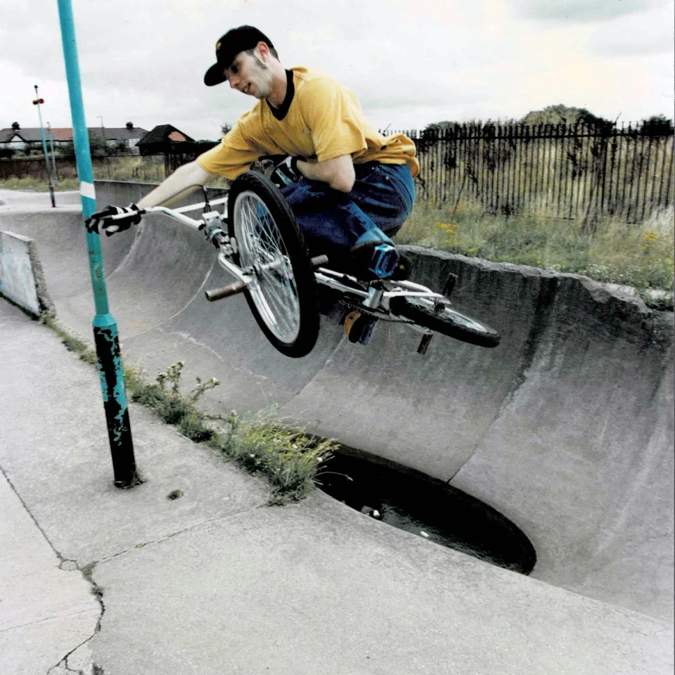 Kurt Schmidt riding BMX freestyle