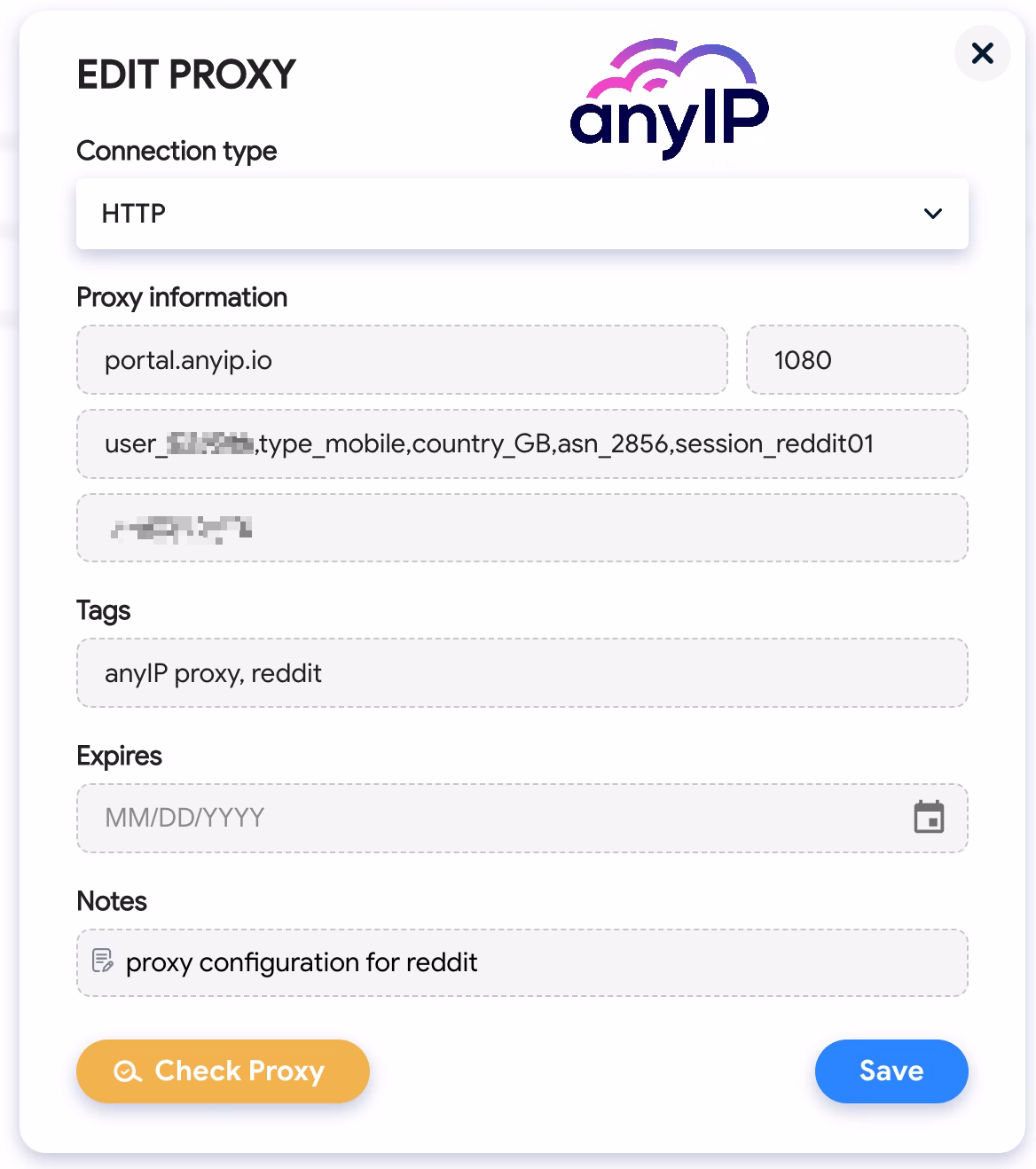 Quickly edit a single proxy using the edit form