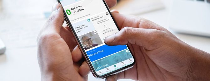 HealthNet Homecare patient portal app mock