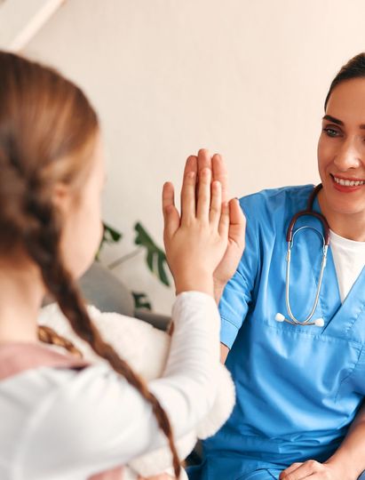 Family doctor came to the patient's home